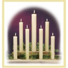 Dadant - Stearic Altar Candles White  7/8 X 12 Box of 24   